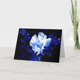 Tarjeta azul de amapola