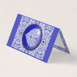 Tarjeta Azul de encaje cerámico de Grecia