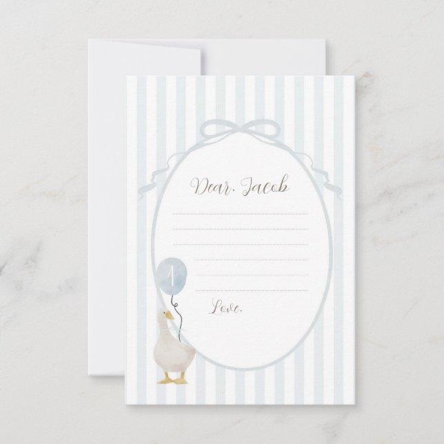 Tarjeta azul de la cápsula del tiempo de la gananc (Anverso)