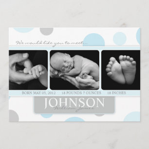 Tarjeta azul de la foto de la invitación del