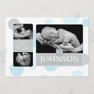 Tarjeta azul de la foto de la invitación del