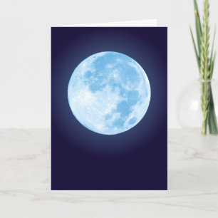 Tarjeta azul de la Luna Llena
