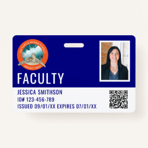 Tarjeta azul de la Marina para fotografía escolar 