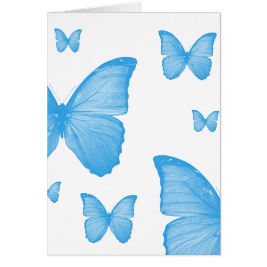 Tarjeta azul de la mariposa