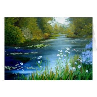 Tarjeta azul de los lapachos