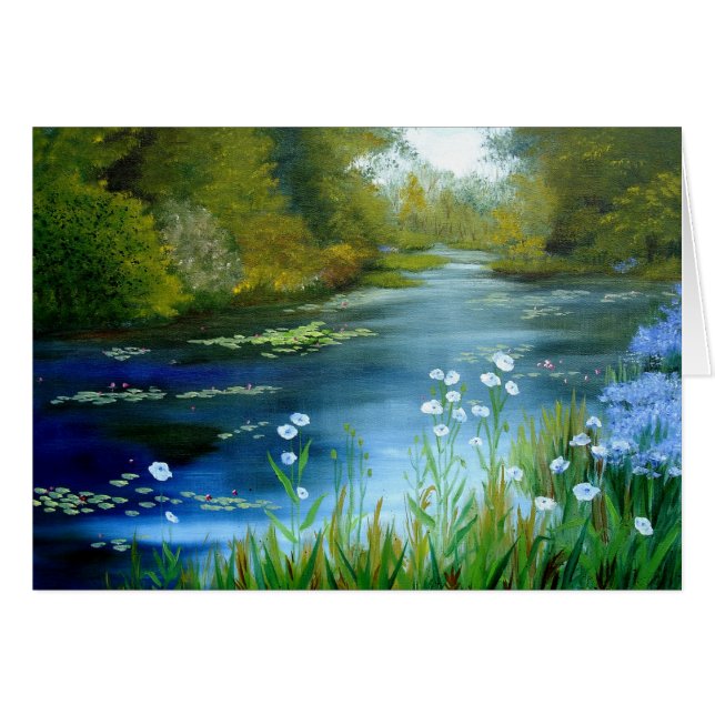 Tarjeta azul de los lapachos (Anverso (Horizontal))