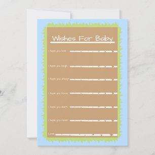 Tarjeta azul de Moda Baby Shower para bebé