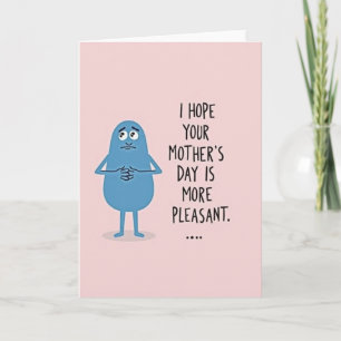 Tarjeta azul del Día de la Madre Gentil Amiga