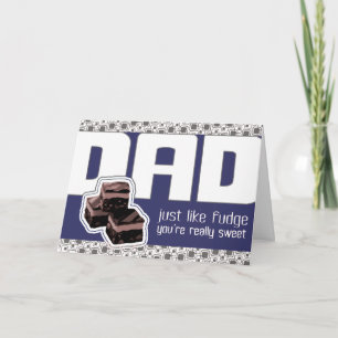 Tarjeta azul del Día del Padre o cumpleaños de pap