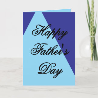 Tarjeta azul del Día del Padre, tarjeta de agradec