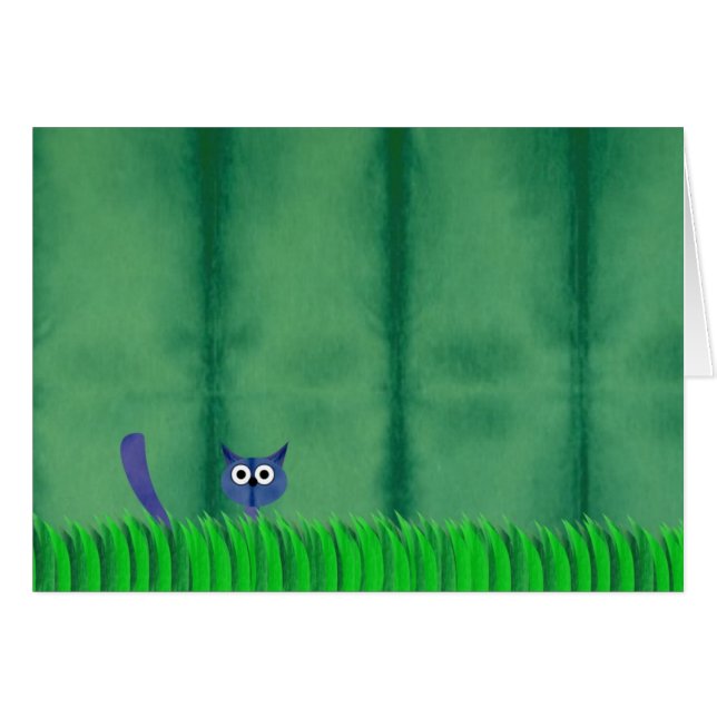Tarjeta AZUL del GATITO (Anverso (Horizontal))