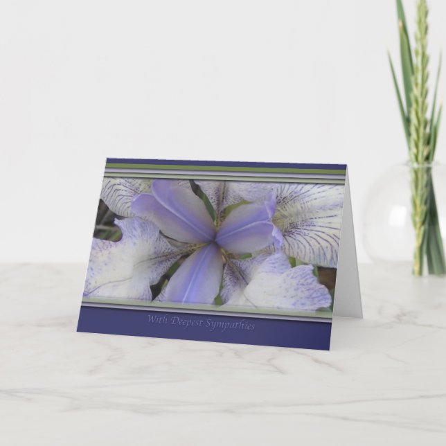 Tarjeta azul del iris de las condolencias (Anverso)