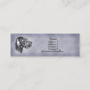 Tarjeta azul del perfil de great dane Uncrop