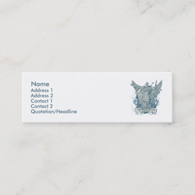 Tarjeta azul del perfil de Libertas (Anverso)