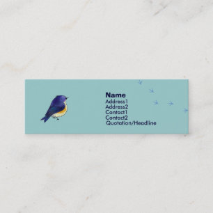 Tarjeta azul del perfil del chirrido