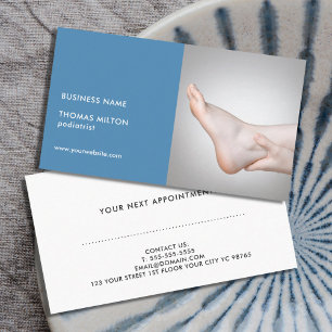 Tarjeta azul elegante de la cita del Podiatrist de