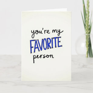 Tarjeta Azul Eres Mi Persona Favorita
