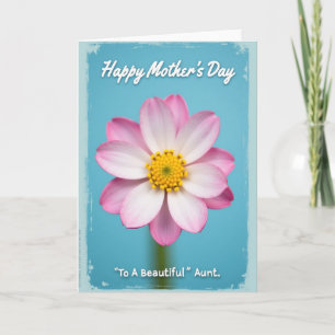 Tarjeta Azul Floral de Lunares
