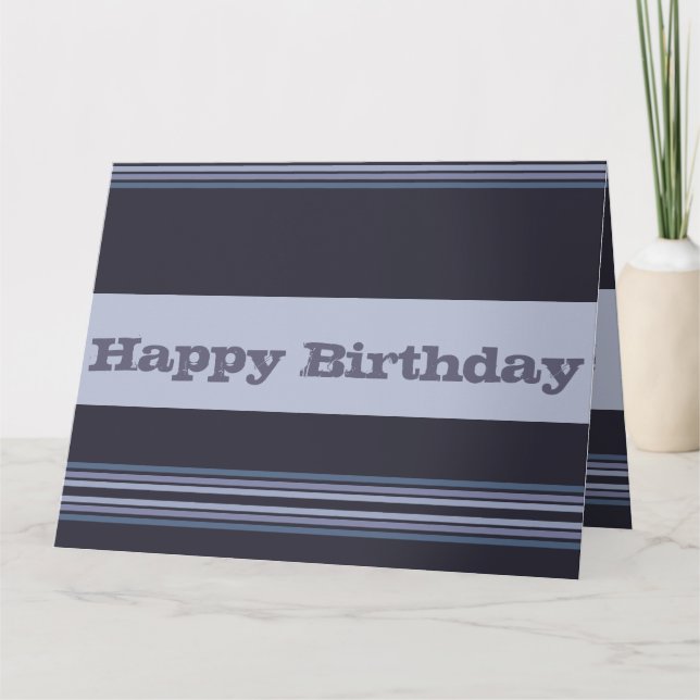 Tarjeta Azul gris con franjas (Anverso)