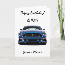 Tarjeta Azul Mamá clásica Eres un cumpleaños blanco clásic