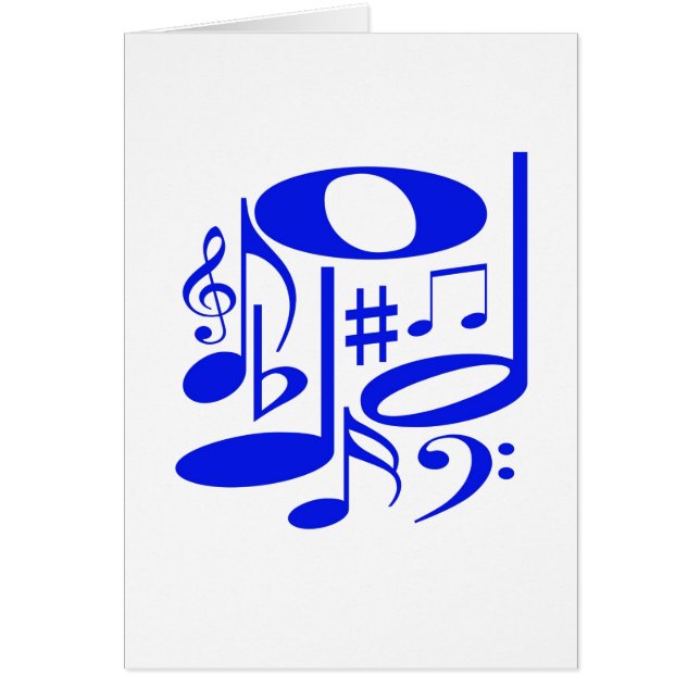Tarjeta azul musical (Frente)