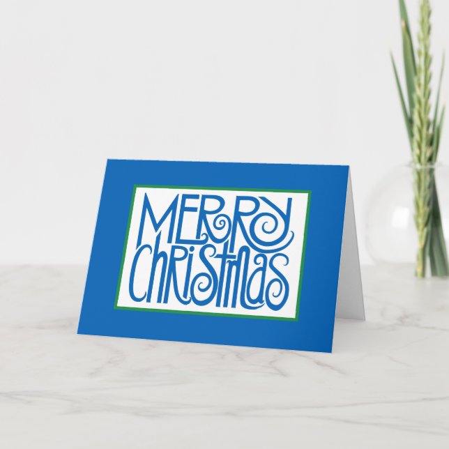 Tarjeta azul navidad (Anverso)