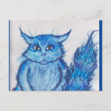 tarjeta azul para gatos