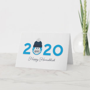 Tarjeta Azul personalizado Hanukkah 2020