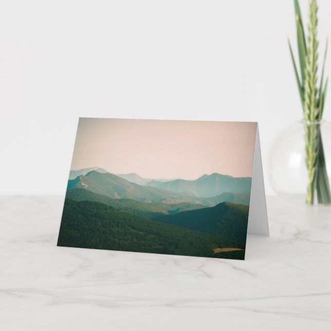 Tarjeta Azul por las montañas (Anverso)