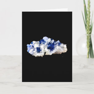 Tarjeta Azul profundo Flúor Cristal & FlakeCalcite Añadir