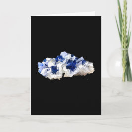 Tarjeta Azul profundo Flúor Cristal & FlakeCalcite Añadir