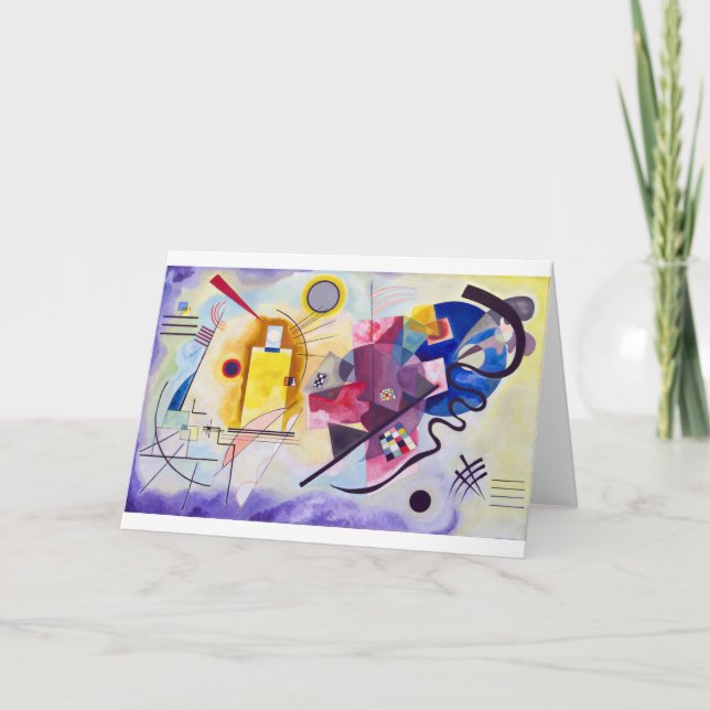 Tarjeta Azul rojo amarillo, Wassily Kandinsky (Anverso)