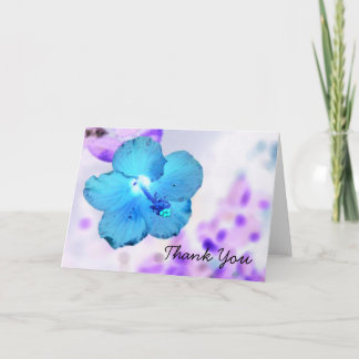 Tarjeta azul salvaje del ~ del hibisco