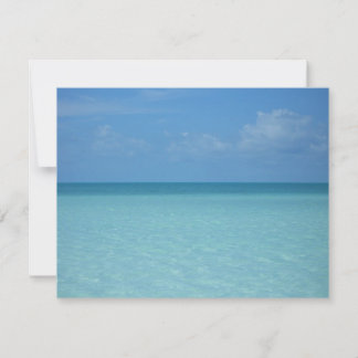 Tarjeta Azul turquesa tropical del horizonte del Caribe