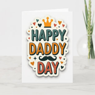 Tarjeta azul verdoso del Día del Papá feliz