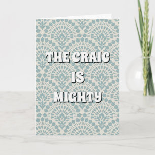 Tarjeta Azul vintage, irlandés La diversión es genial