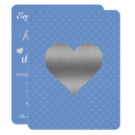 Tarjeta azul y de plata del Cornflower del lunar