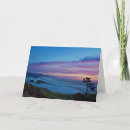 Tarjeta Azules cambiantes - puesta del sol del parque de