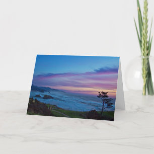 Tarjeta Azules cambiantes - puesta del sol del parque de