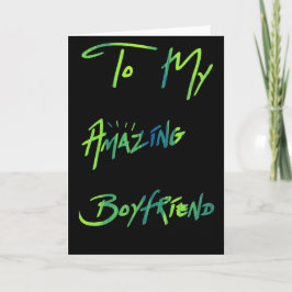 Tarjeta Azules y verdes frescos "a mi novio "