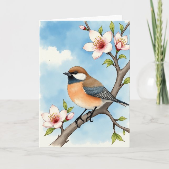 Tarjeta Azure Bird Branch Card (Anverso)