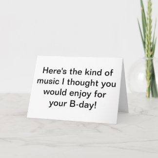 Tarjeta B-día de metales pesados