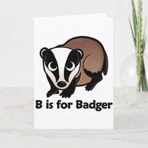 Tarjeta B es para Badger