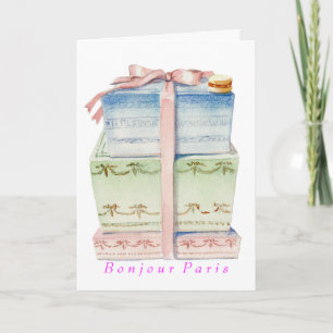 Tarjeta B o n j o u r P un notecard de r i s