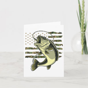 Tarjeta B Pesca Pescador De Camuflaje De Bandera Estadouni