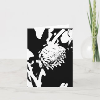 Tarjeta B&W floral