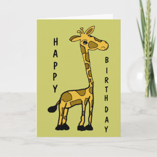 Tarjeta BA- Cute Funny Giraffe Birday Card