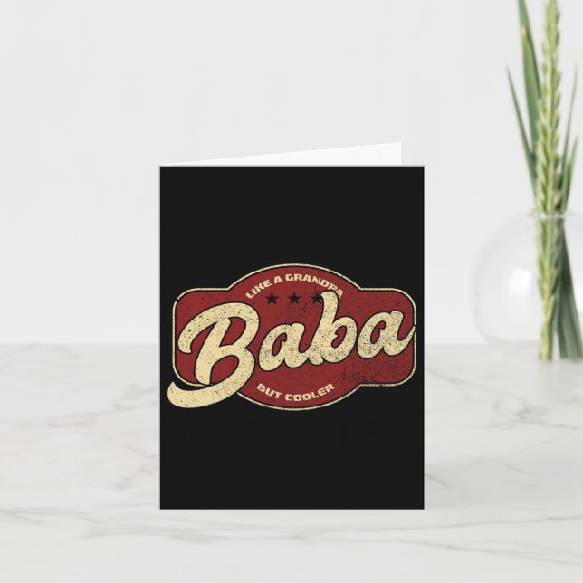 Tarjeta Baba como un abuelo pero más genial - Baba en árab (Anverso)