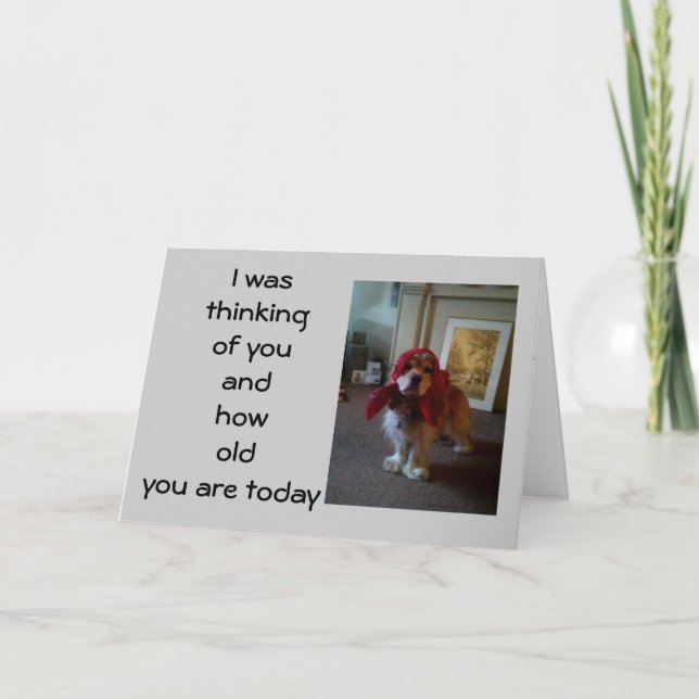 Tarjeta BABUSHKA PUPPY "40th" BIRTHDAY WISH (Anverso)