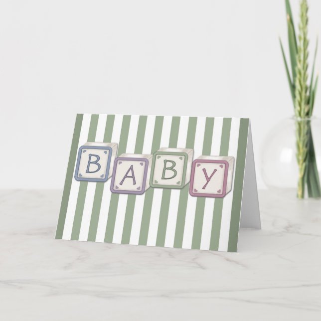Tarjeta Baby Blocks Green (Anverso)